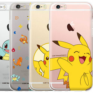 Genuine Pokemon Clear Jelly Case Iphone 6 6s Case Iphone 6 6s Plus Case 6 Types Ebay