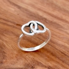 Double Heart Ring, 925 Sterling Silver Women Ring, Handmade Ring, Dainty Ring