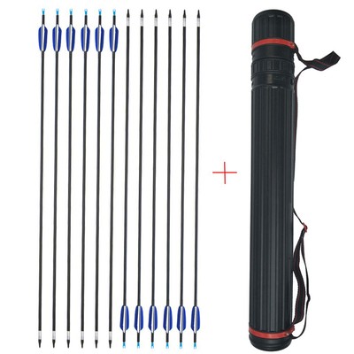 31 Zoll Carbonpfeile SP700 Jagdpfeile Naturfeder Pfeilköcher Bogenschießen Jagd