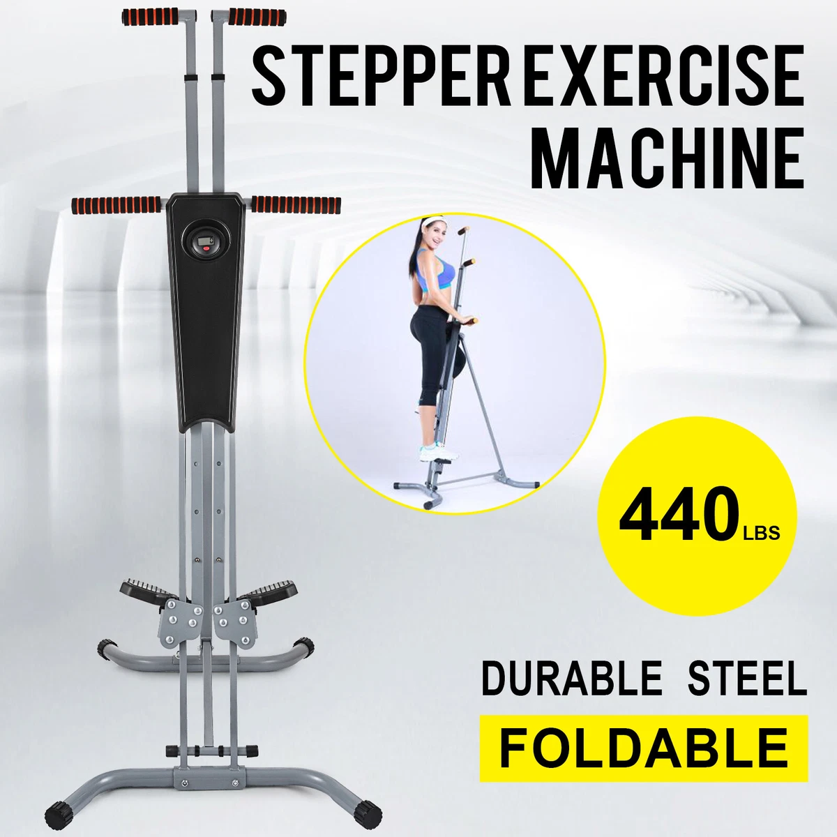 Steppers for Exercise, Exercise Step Machine with LCD Monitor Stepper  Machine Fitness Aerobic Stepper Small and Compact Home Gym Equipment  Durable 