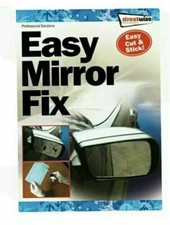 CAR WING DOOR MIRROR REPAIR KIT STICK ON EASY MIRROR FIX 10"x7" SELF-ADHESIVE