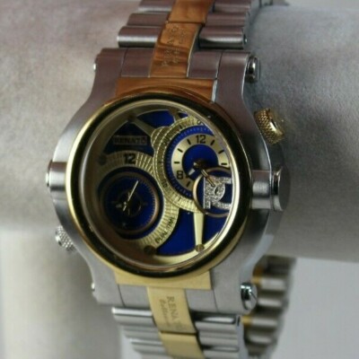 Renato Men's Dual Time Beast Watch, Swiss Ronda 763