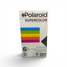 Polaroid T-120 Supercolor Blank VHS Video Cassette 6 Hrs in EP, Factory Sealed