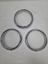Set Of 3 1951-53 Nash Rambler Healy Headlight Trim Rings Oem Amc 313009 Set Of 3 1951-53 Nash Rambler Healy Headlight Trim Rings Oem Amc 313009