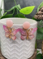 1.25  Acrylic Butterfly Bohemian Dangle Earring Set New Free Ship B270