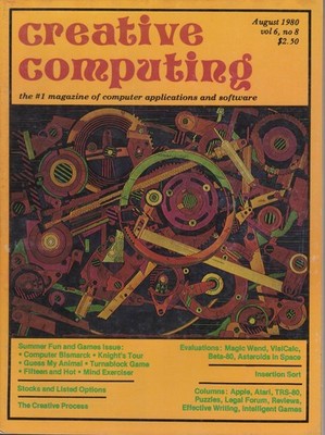 Creative Computing magazine July 1980 Vol 6 No 7 Summer Fun & Games Issue