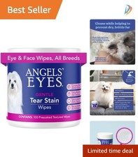 Daily Pet Eye Care: 100 Ct Angel's Eyes Gentle Tear Stain Wipes - All Skin Types