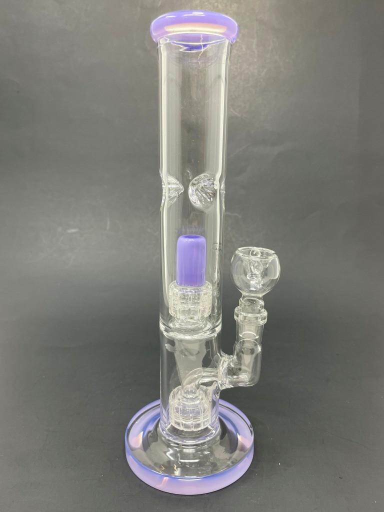 10" Tall Clear Glass Ripper Bong - 38x4mm Beaker Or Straight Hookah Water Pipe