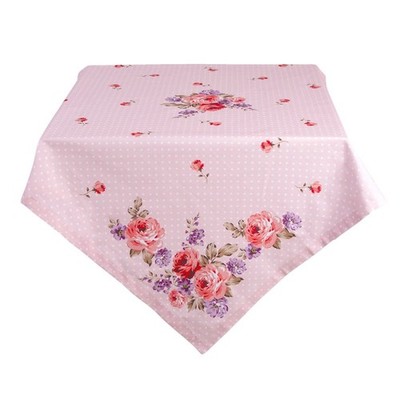 DTR01 Tischdecke Tafeltuch Tischtuch Serie Dotty Rose 100*100 CM Clayre & Eef