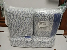 Nano Microbial Cut End Finish Mop Heads, 1.25" Universal Headband, Pack of 6