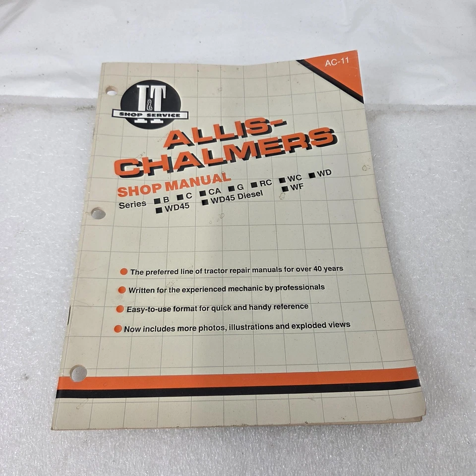 Vintage I&T Shop Service Tractor Manual Lot Allis Chalmers IH MM Oliver Repair - Image 2 of 4