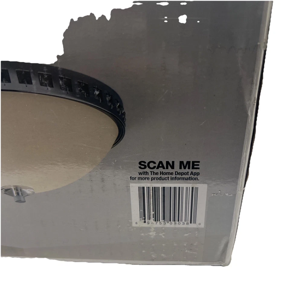 Hampton Bay Wilikies 2 luces cromo pulido techo empotrado luz Foto 3 de 4