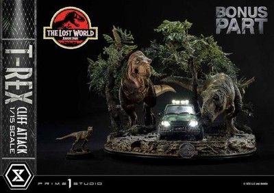 Jurassic World: The Lost World Statue 1/15 T-Rex Cliff Attack Bonus Version 53 c