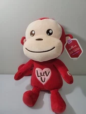 LUV U RED MONKEY HALLMARK VALENTINE'S DAY ANIMATED PLUSH