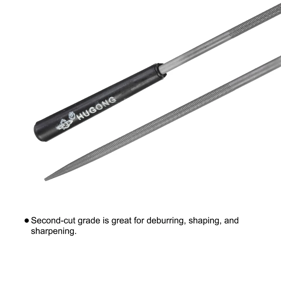 10 Set Second Cut Steel Round Needle File Plastic Handle 3mm x 140mm - Image 4 of 4