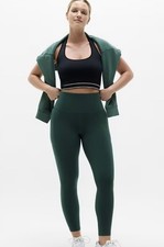 Athleta M Medium Salutation Stash High Rise Legging Pine NWT  599749 Full