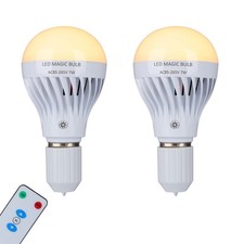 Lampadine Ricaricabili, Lampadina LED Magica con Telecomando Bianco Caldo Em...