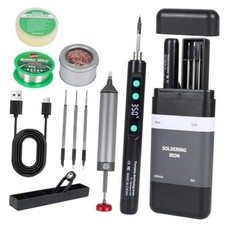 Cordless Soldering Iron Kit, 1100mAh USB-C Rechargeable Soldering Iron with