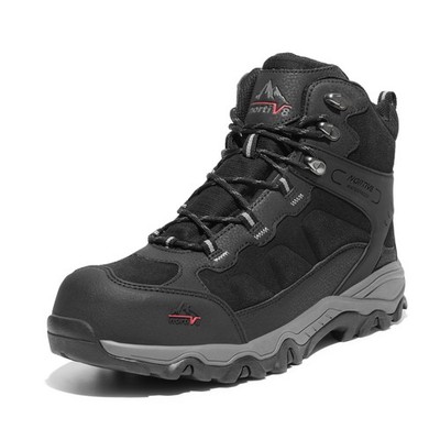 Men BLACK Steel Toe Safety Work Boots Waterproof Industrial Boots