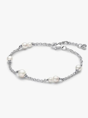 Pandora ALE Freshwater Cultured Pearl Station Chain Bracelet Sterling silver New