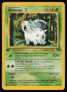 Nidoran F 57/64 Jungle 1st Edition Common
