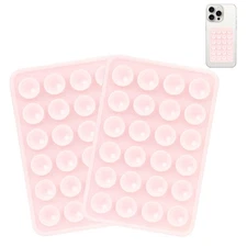 2PCS Silicone Suction Phone Case Mount, Non Slip Suction Cup, Hands-Free Phon...