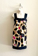 DIANE VON FURSTENBERG Boxy Mini Dress Rayon Silk Sleeveless Relaxed Women’s 6