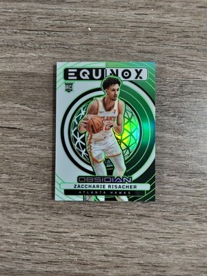 2024-25 Panini Obsidian Rookie Zaccharie Risacher Green Equinox /25