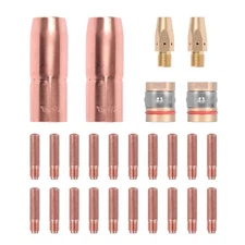 26PCS MIG Welding Torch Kit Acc 0.9mm Tip Nozzle Diffuser for Welders