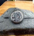 Vintage Scottish Thistle Locket Necklace Antique Silver plated Scotland Celtic — photo 5