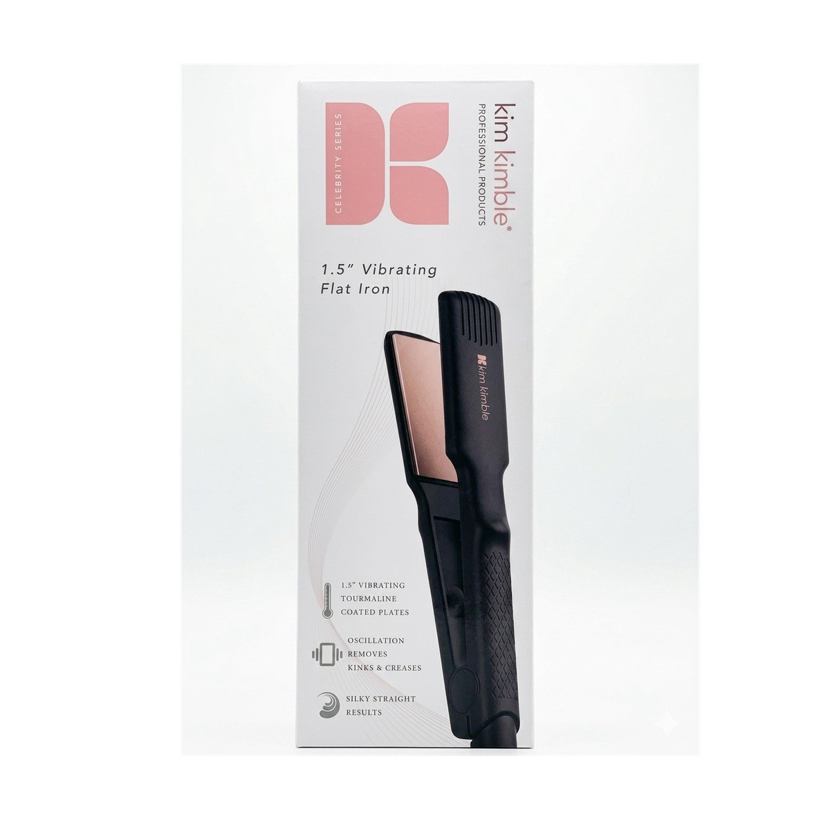Kim Kimble Professional Pink Flat Iron Kim Kimble Quad Plated Cooling Flat Iron, 450Â°F Digital  main image 2
