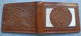 PORTE CARTES et BILLETS en CUIR et CRIN MEXIQUE