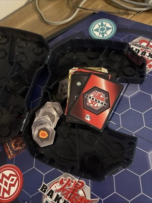 Bakugan Lot With Case, Board, Some Cards And Hexagon Chips.