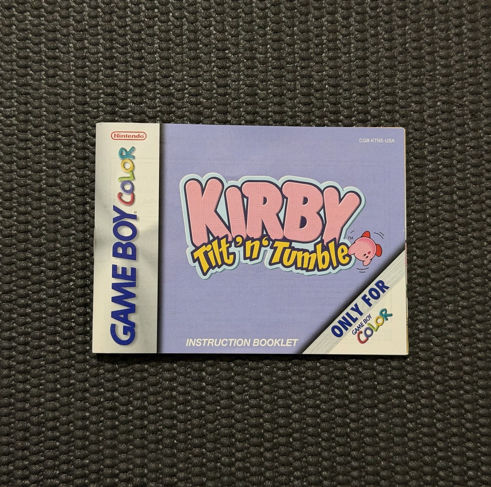 Kirby Tilt 'N' Tumble Game Boy Color Manual Only