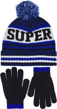 Polar Wear Boy's Knit Hat & Gloves Set in 3 Fun Designs