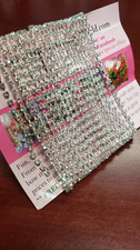 Silver Rhinestone Chain Trim Narrow Sew On Crystal Banding Under 1  Wide