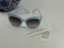 NWT Janie and Jack Blue  Clear Striped Sunglasses, Ages 2 - 4