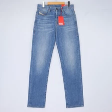 Diesel Mens Jeans 2020 D-Viker Straight Leg Blue Medium Wash Button Fly Size NWT