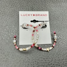 Lucky Brand Earrings Multicolor Beaded Star H...