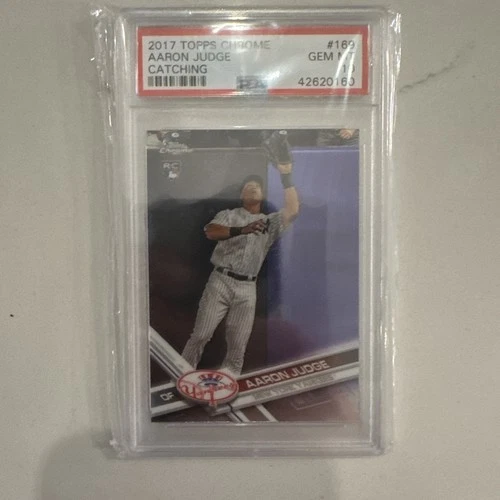 2017 Topps Chrome Aaron Judge #169 Catching RC PSA 10 GEM MINT Yankees Rookie
