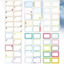 124 Stück Papieretiketten Aufkleber selbstklebend leer Sticker für Büro Klassenzimmer