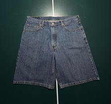Vintage Levi's 550 Relaxed Fit Jean Shorts Men’s 34 Dark Wash Denim 10” Inseam