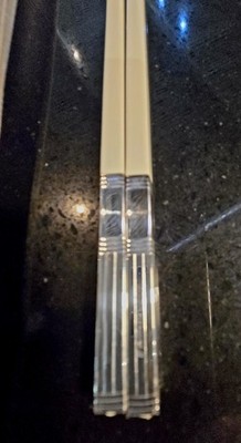 Christofle Paris Silver Plated Chopstick Set Two Pieces from JAPAN Christofle Paris Silver Plated Chopstick Set Two Pieces from JAPAN