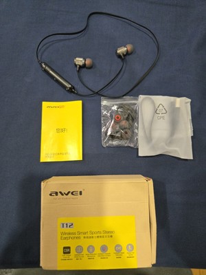 Awei T12 Wireless Bluetooth Earphones - NEW 