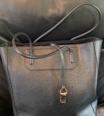 Alexander Wang Prisma Tote Bag Large Black Pebbled Leather Tote