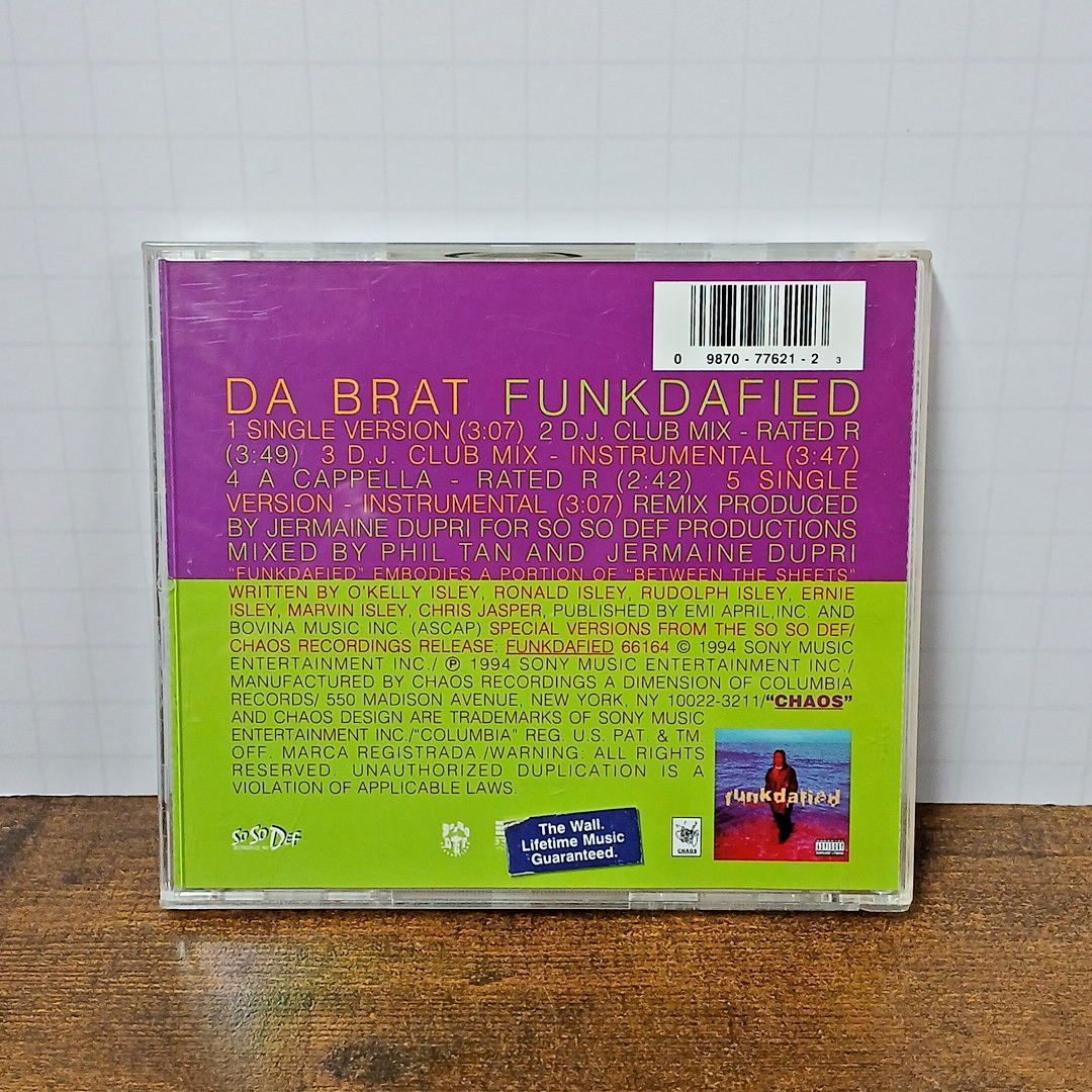 Da Brat CD- FUNKDAFIED (Single Version), So So Def Records