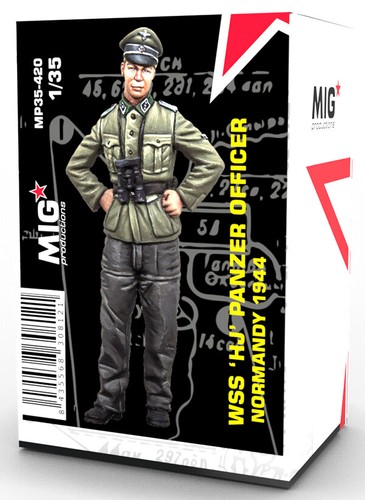 Wss ' Hj 'Panzer Officer, Normandy 1944 Figurine 1:3 5 Plastique Model Kit Mig - Photo 1 sur 3