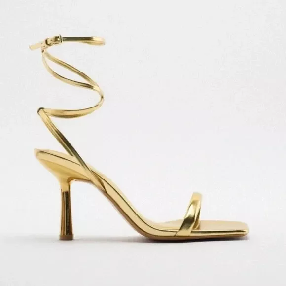 Shoexpress ZARA Heel Sandals for Women - Champagne: Buy Online at Best  Price in UAE - Amazon.ae