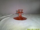 Pink Depression Glass Candle Holder — photo 1