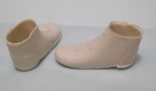 1970s Vintage Mego MADDIE MOD Doll clothes SWINGING SILVER WHITE BOOTS shoes